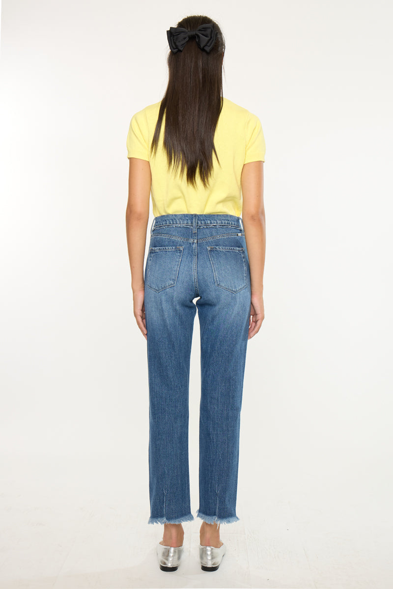 Women's High Rise Slim Straight Jeans - Medium Wash - view 6