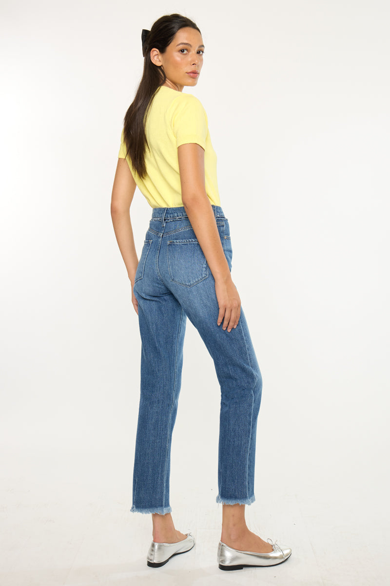 Women's High Rise Slim Straight Jeans - Medium Wash - view 2