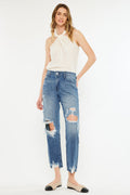 Women's High Rise Straight Jeans - Medium Wash - Medium Wash - view 3