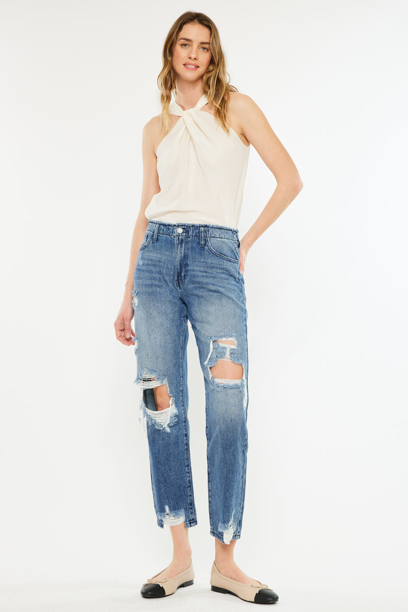 Women's High Rise Straight Jeans - Medium Wash - Medium Wash - view 3