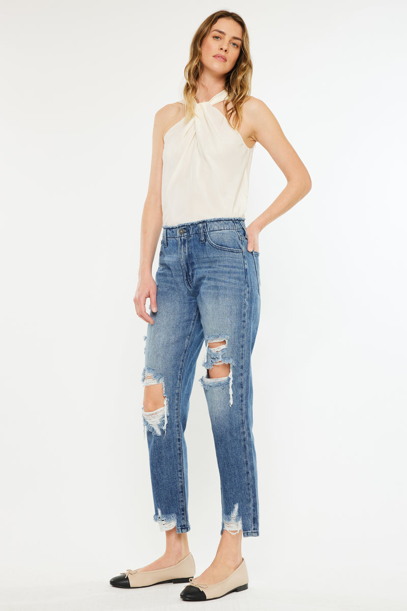 Women's High Rise Straight Jeans - Medium Wash - Medium Wash - view 5