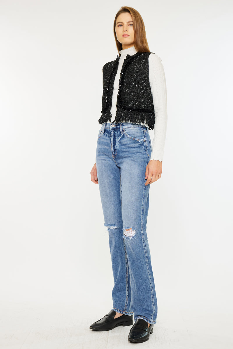 Women's Ultra High Rise Straight Jeans - Medium Wash - Medium Wash - view 4