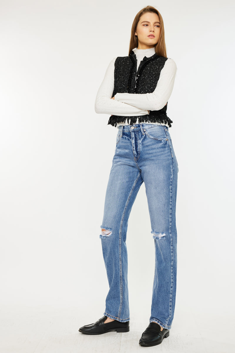 Women's Ultra High Rise Straight Jeans - Medium Wash - Medium Wash - view 5