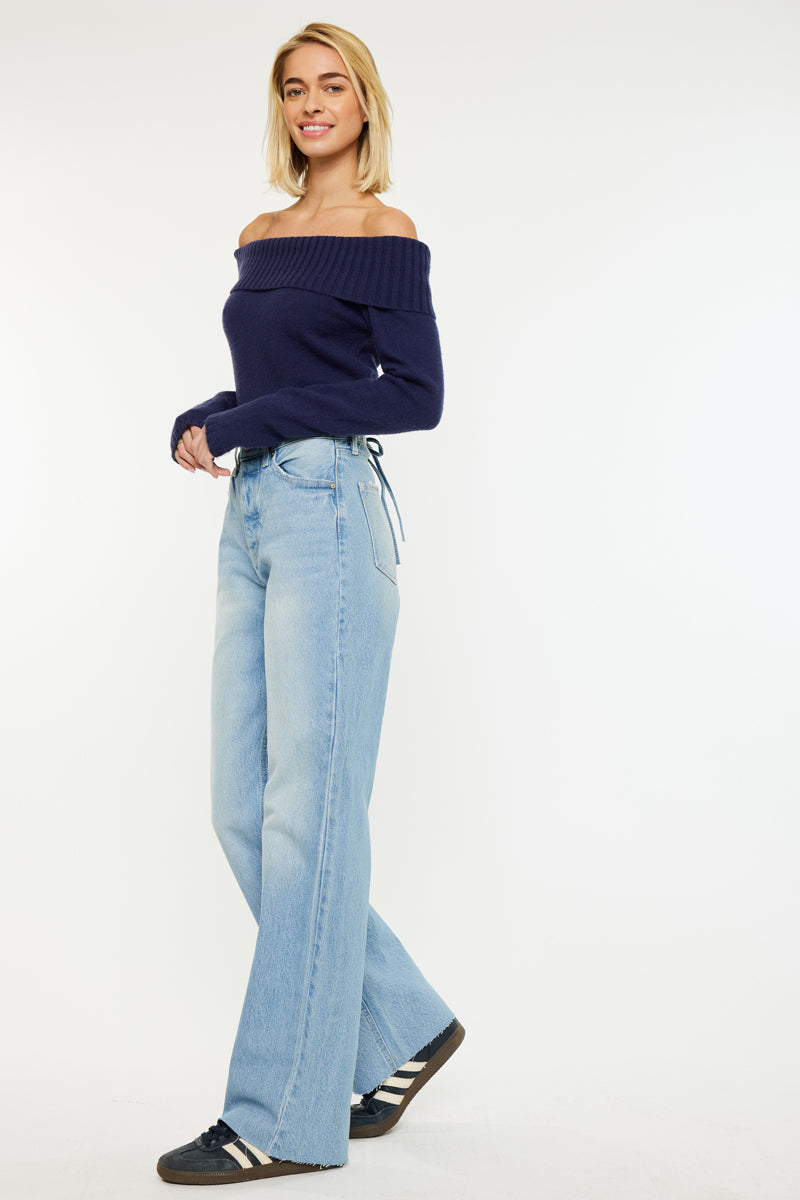 Women's High Rise 90s Flare Jeans - Light Wash - view 5
