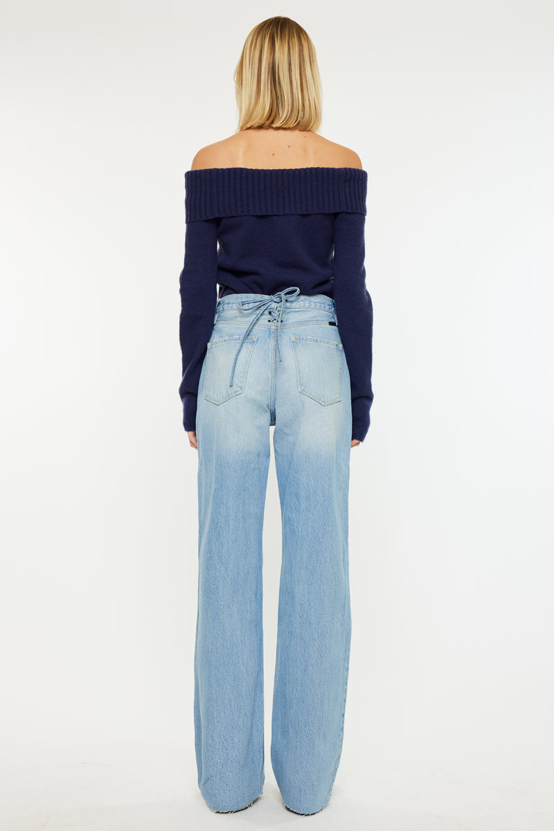 Women's High Rise 90s Flare Jeans - Light Wash - view 7
