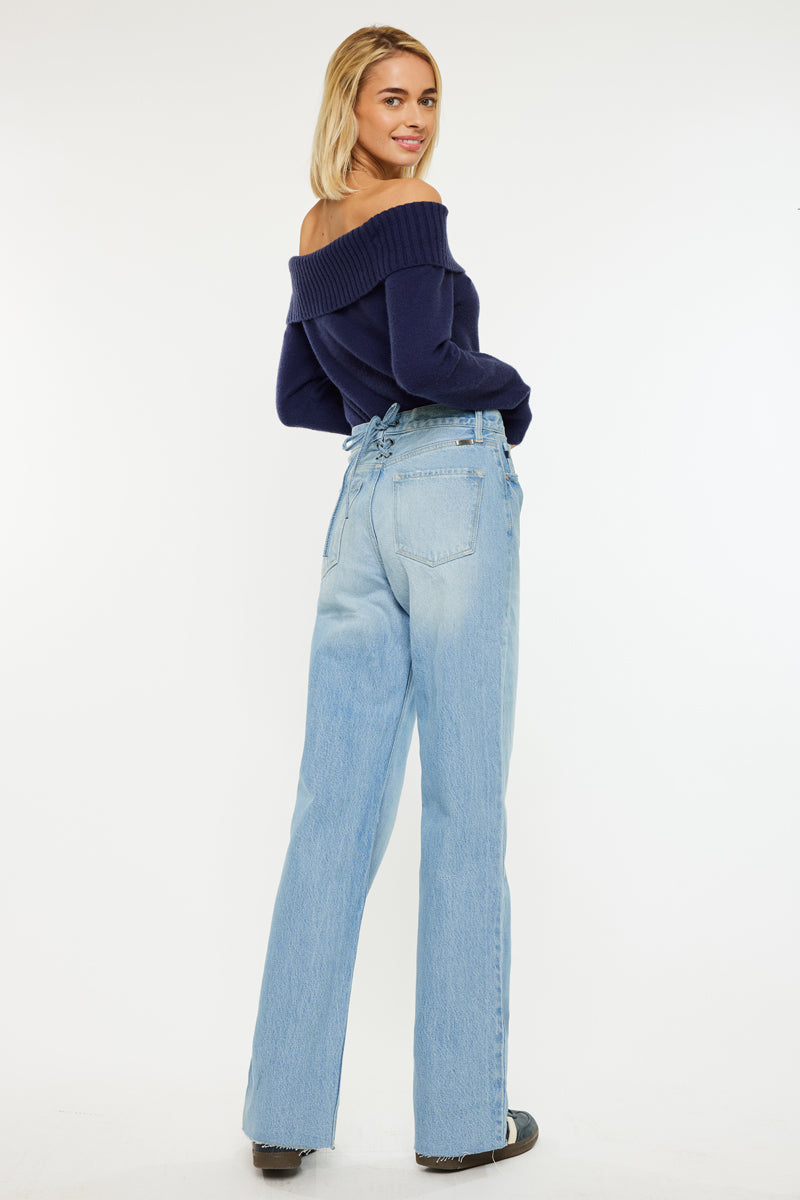 Women's High Rise 90s Flare Jeans - Light Wash