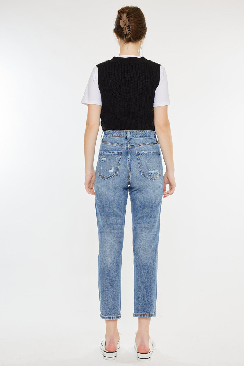 Women's Ultra High Rise Straight Jeans - Medium Wash - view 2