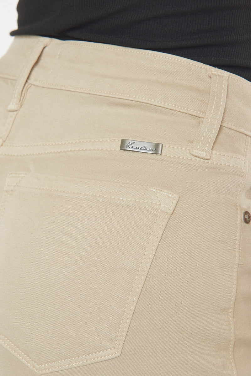 Women's High Rise Denim Shorts - Taupe - view 5