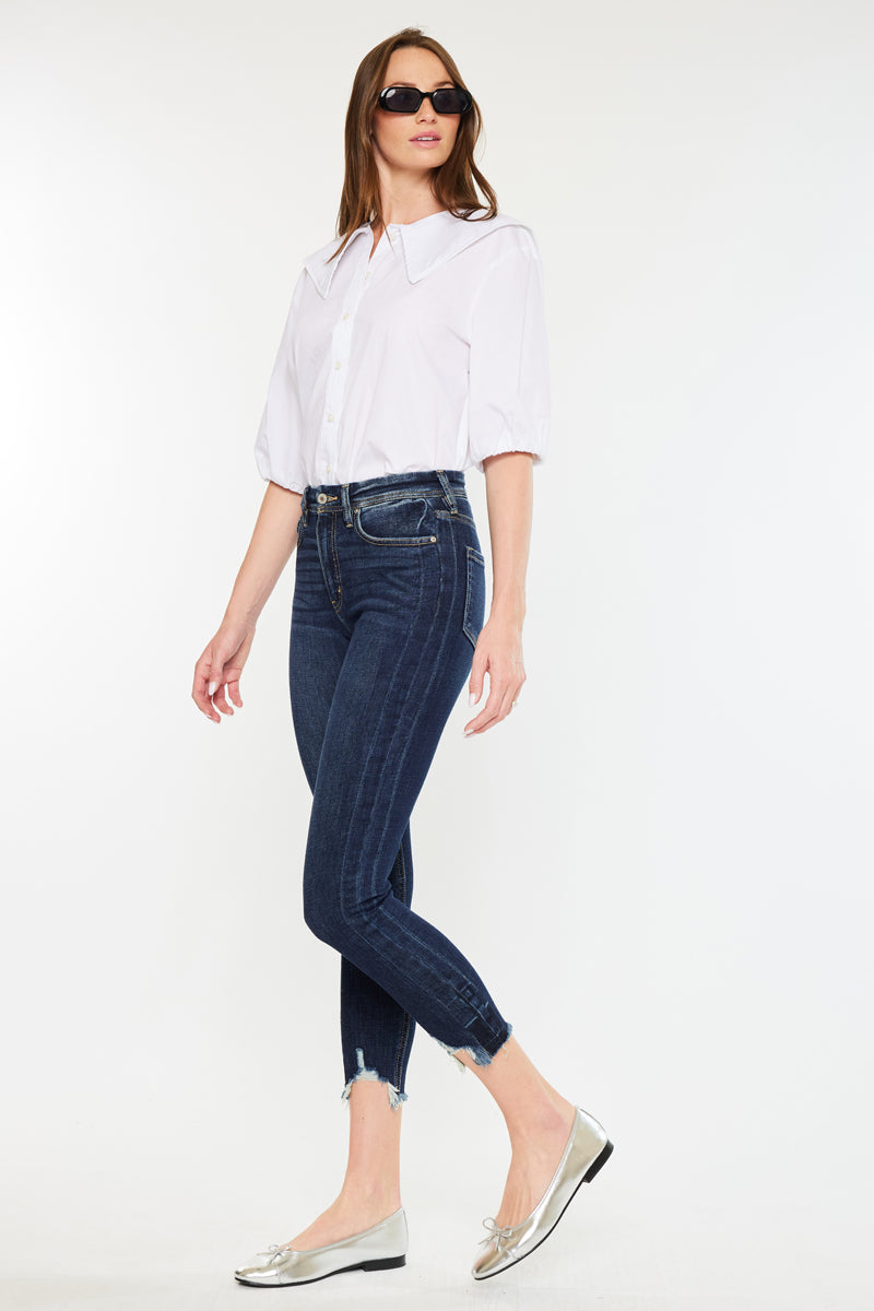 Women's High Rise Ankle Skinny Jeans - Dark Wash / Medium Wash - view 5