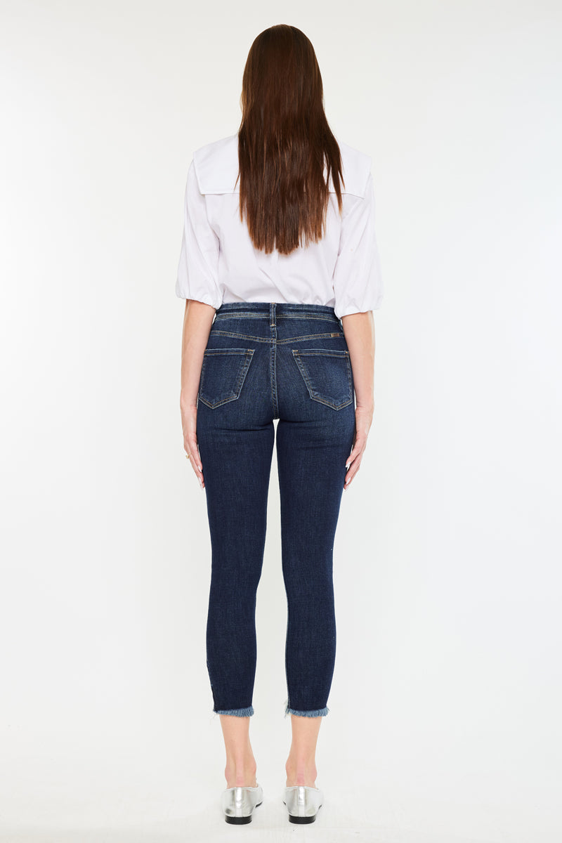 Women's High Rise Ankle Skinny Jeans - Dark Wash / Medium Wash - view 6