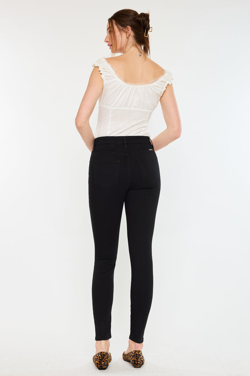 Women's High Rise Super Skinny Jeans - Black - Black - view 4