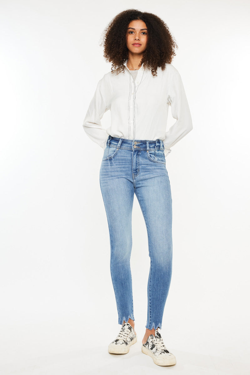 Women's High Rise Super Skinny Jeans - Medium Wash - Medium Wash