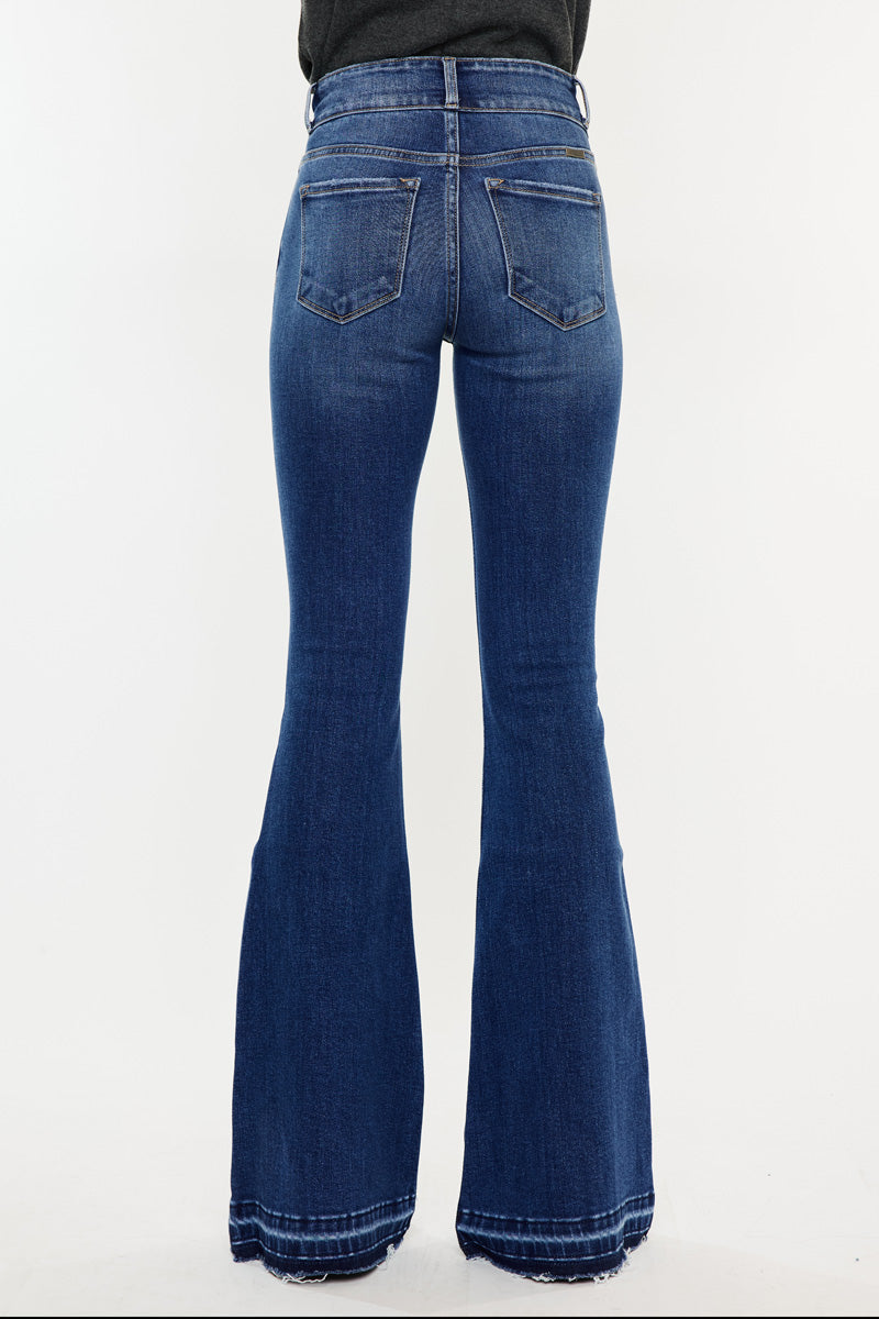 Women's High Rise Crossover Flare Jeans - Medium Wash - view 6