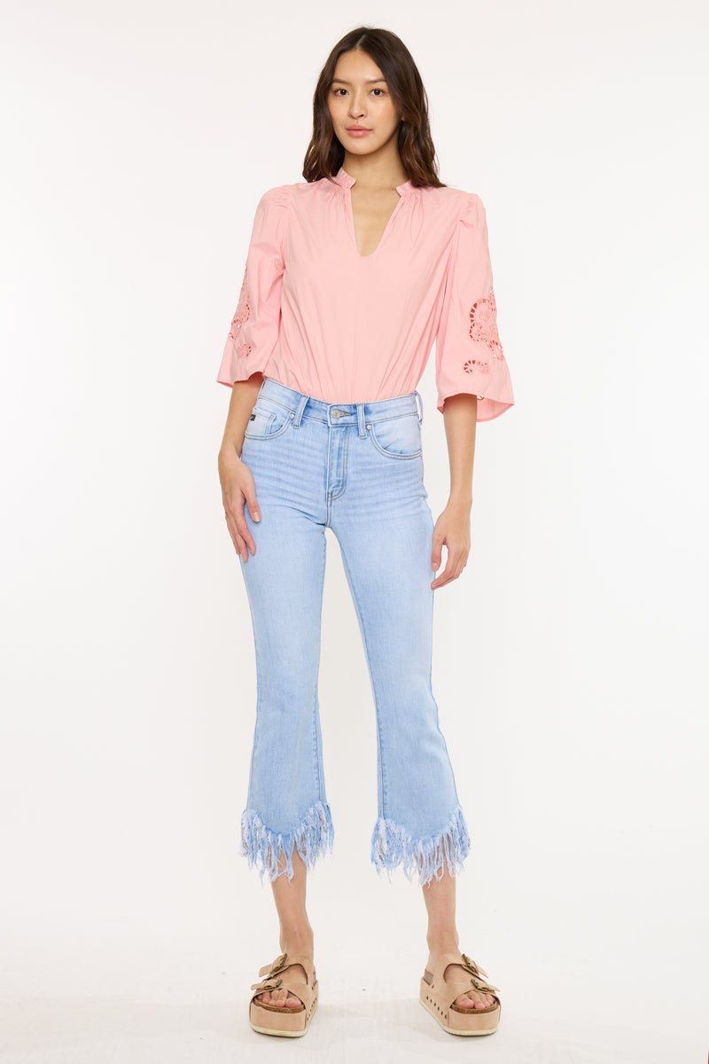 Women's High Rise Bootcut Jeans - Medium Wash - Medium Wash (Style 115)