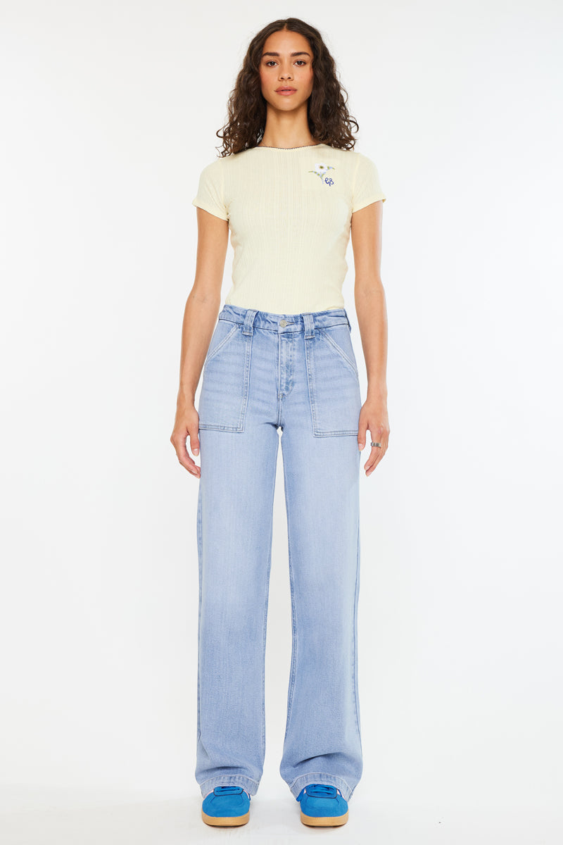 Women's High Rise Wide Leg Jeans - view 14