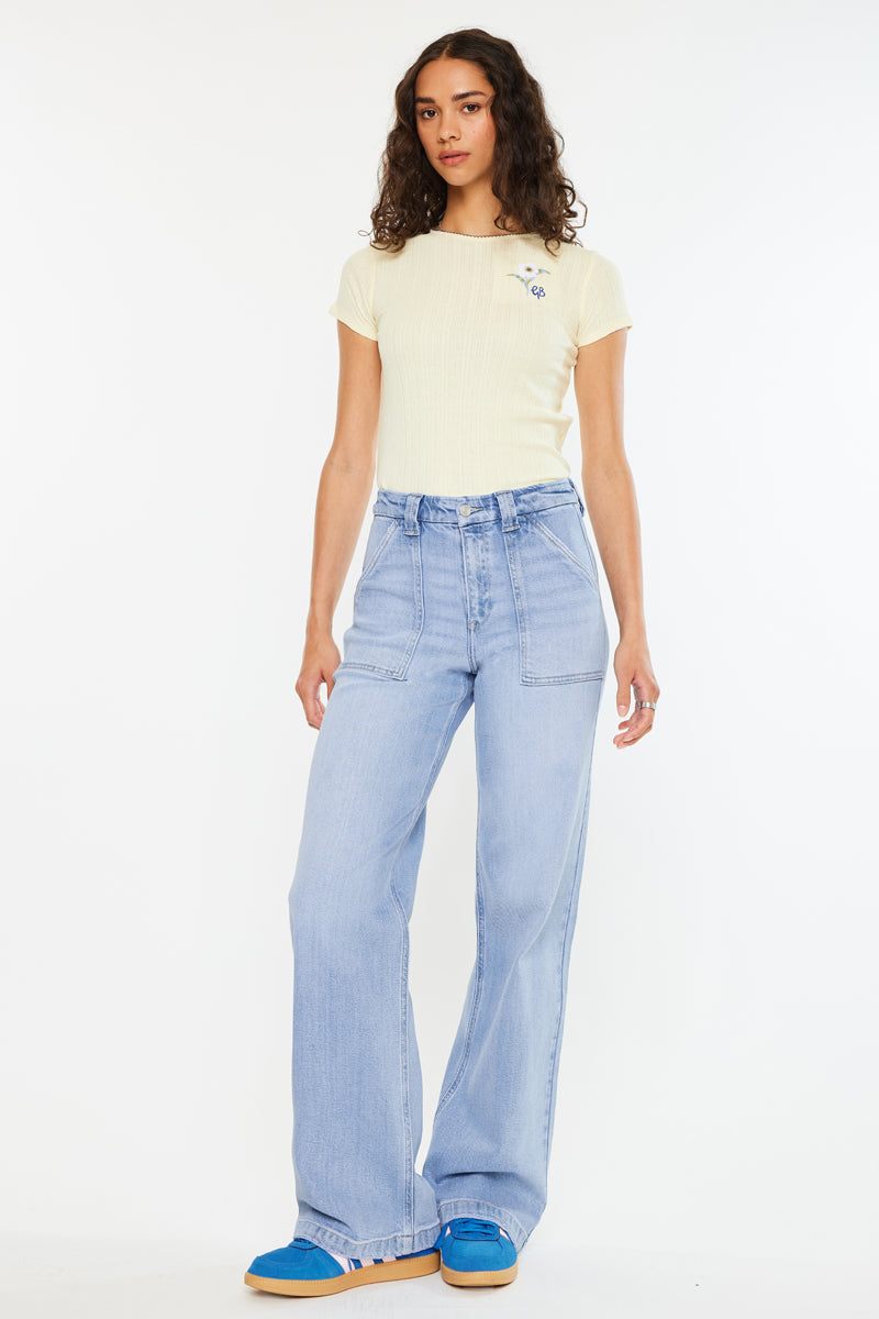 Women's High Rise Wide Leg Jeans - view 11
