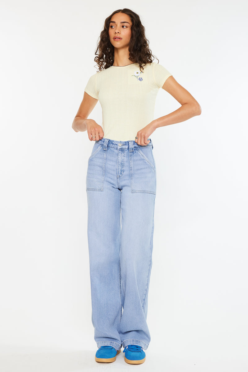 Women's High Rise Wide Leg Jeans - view 9