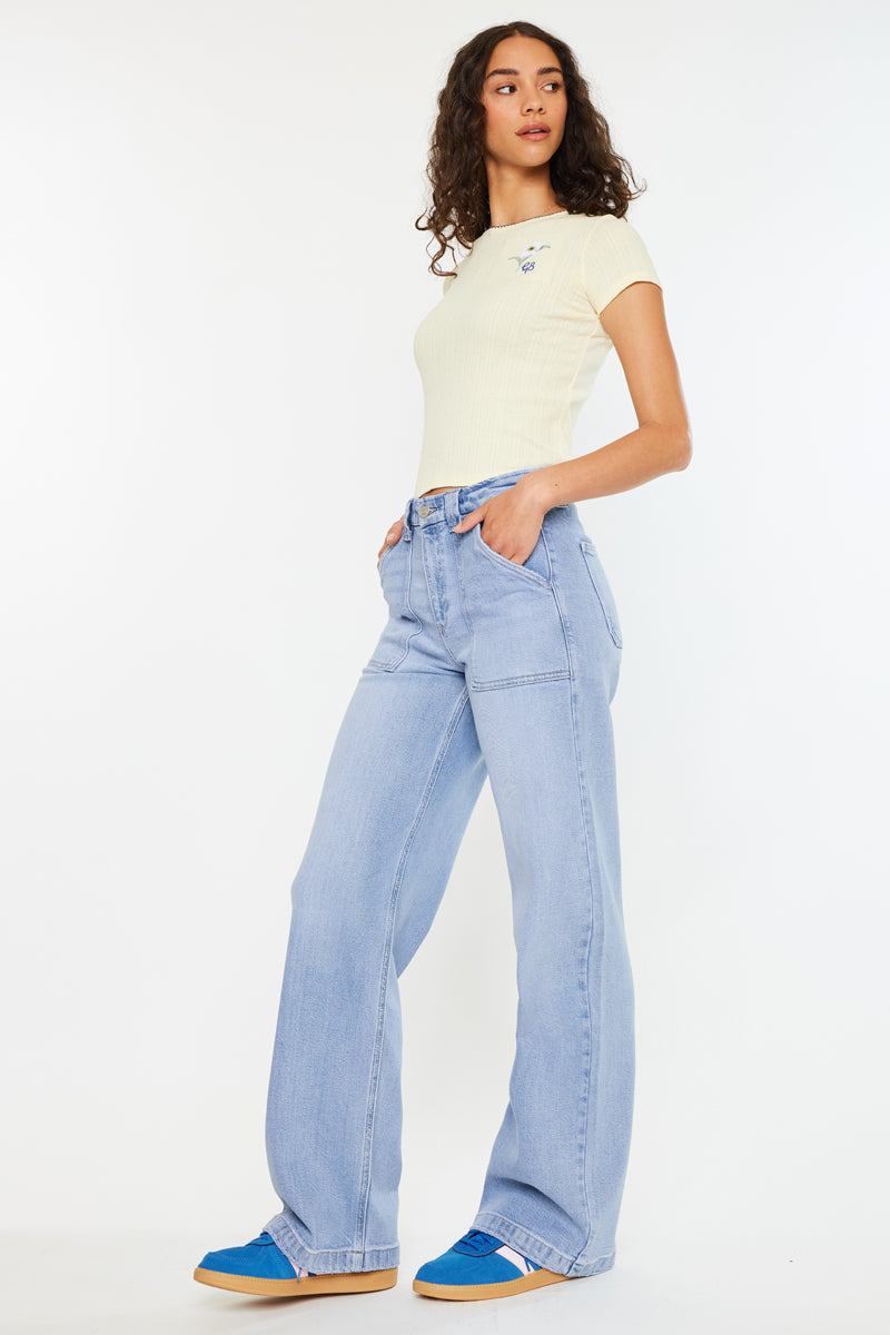 Women's High Rise Wide Leg Jeans - view 13