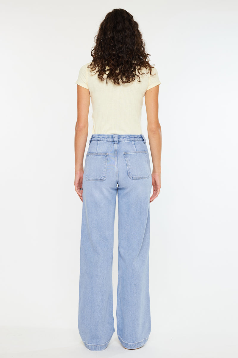 Women's High Rise Wide Leg Jeans - view 15