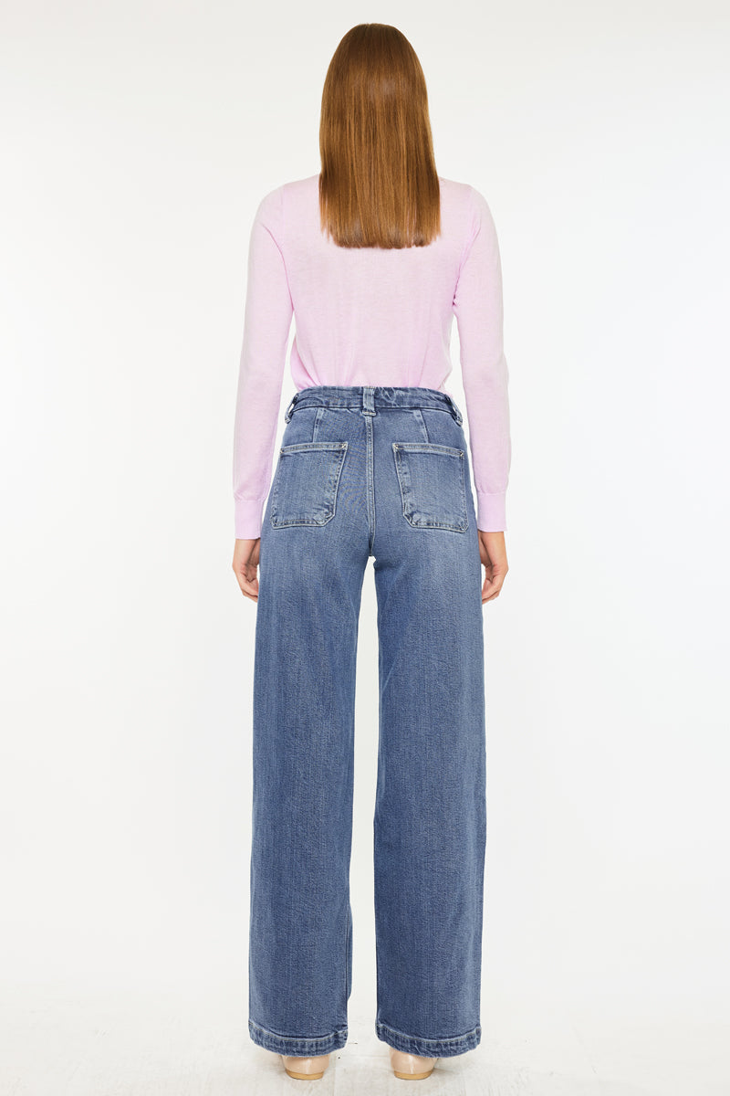 Women's High Rise Wide Leg Jeans - view 5