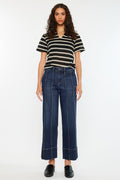 Women's High Rise Wide Leg Jeans - Dark Wash - Dark Wash