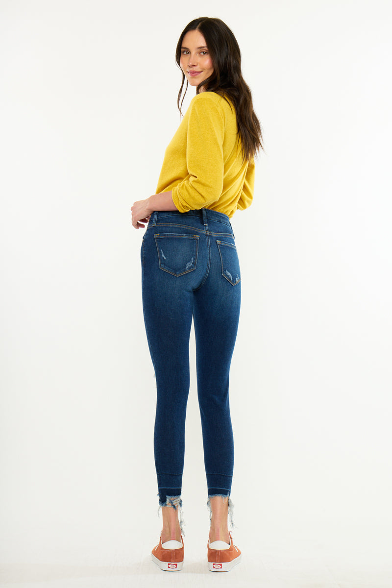 Women's High Rise Ankle Skinny Jeans - Dark Wash - view 2