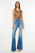 Women's High Rise Super Flare Jeans - Medium Wash