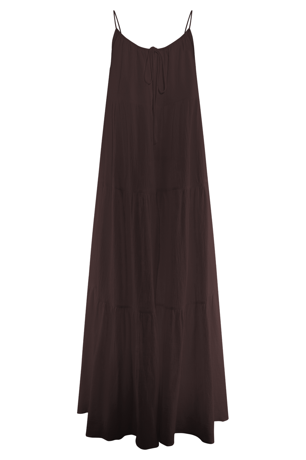 Lenny Front Tie Top - Chocolate