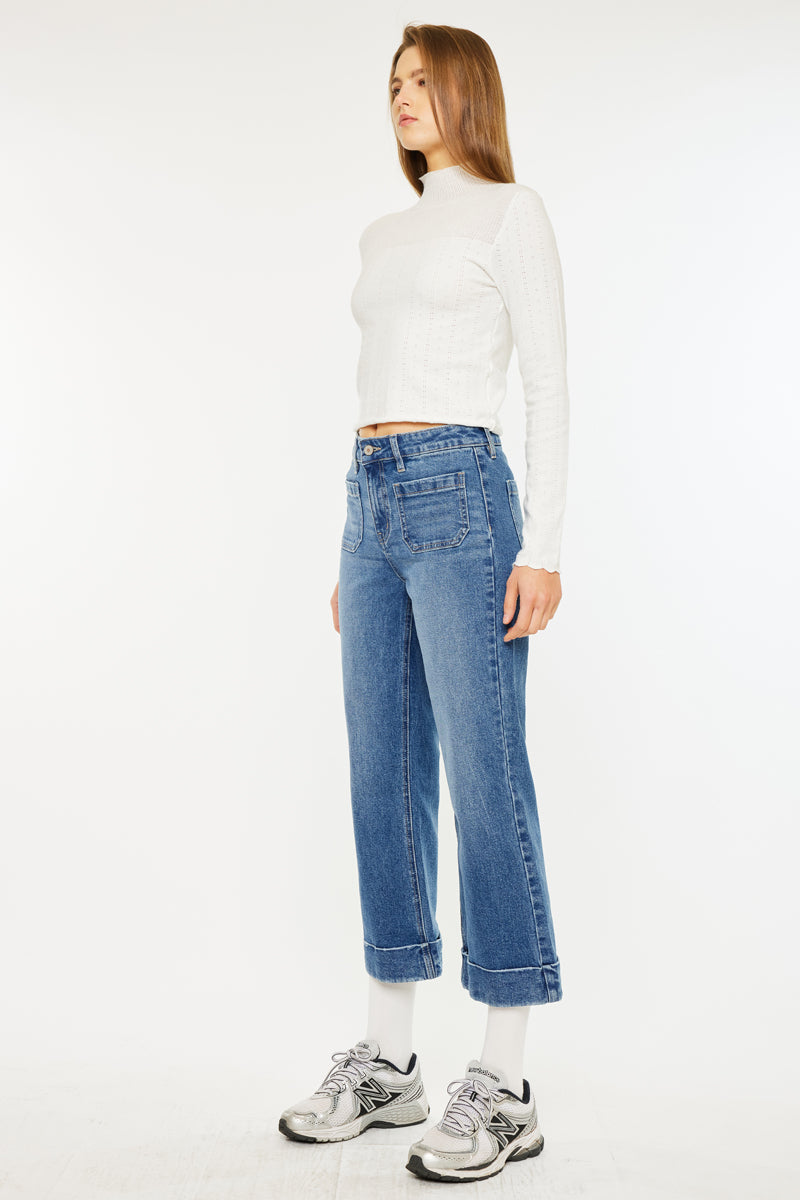 Women's High Rise Cropped Flare Jeans - view 13