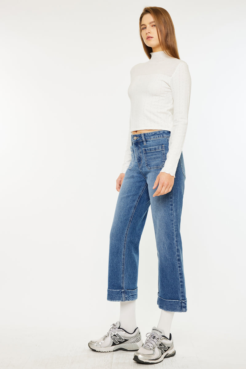 Women's High Rise Cropped Flare Jeans - view 15