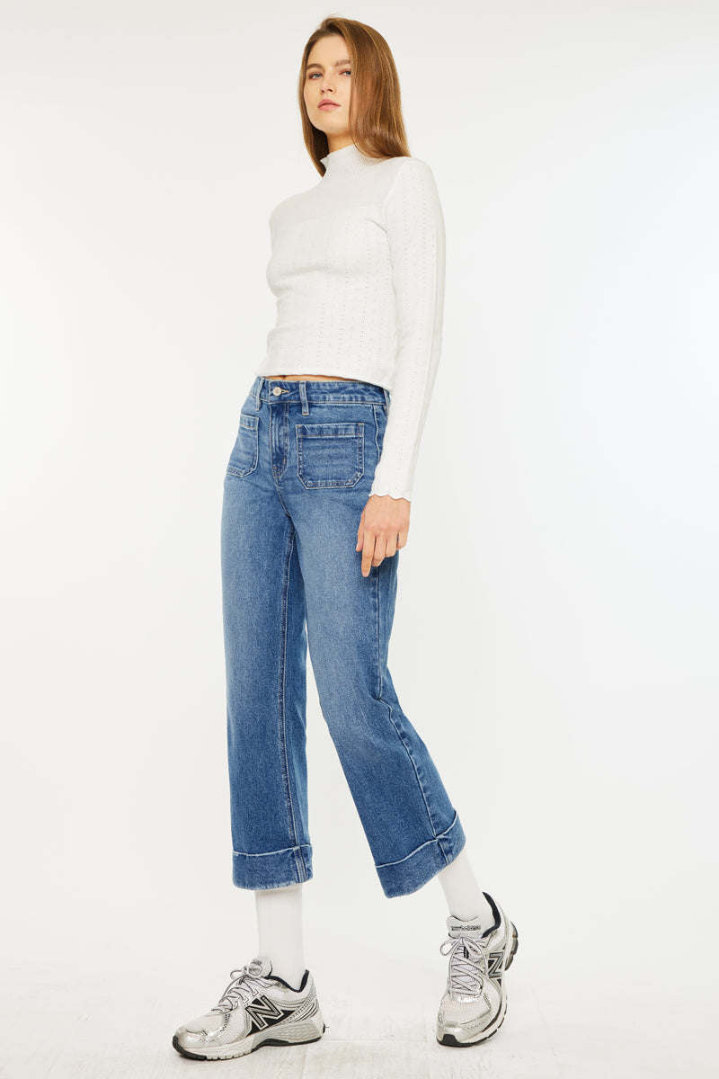 Women's High Rise Cropped Flare Jeans - view 14
