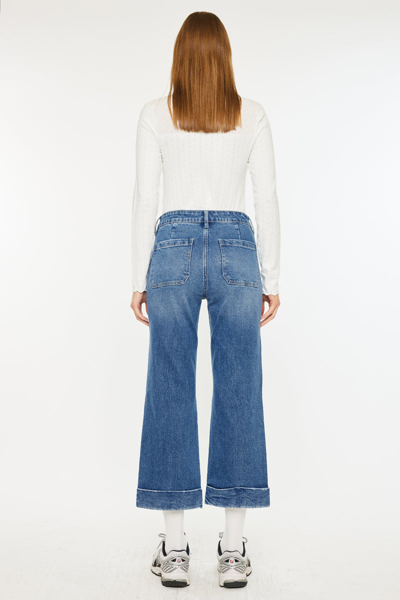 Women's High Rise Cropped Flare Jeans - view 9