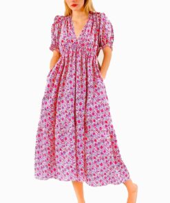 Floral Print Smock Dress RO17