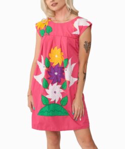 Pink Dove Bird Dress RO15