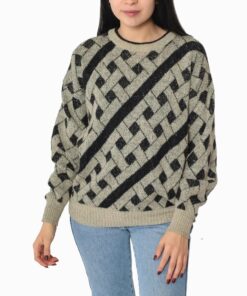Vintage Geometric Knit Sweater RO18